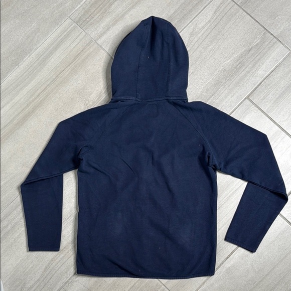 Gap Kids Vintage Soft Logo Zip Hoodie Navy Blue Hooded Zip-Up Jacket - Picture 4 of 5